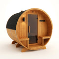 Barrel Sauna Built for Year-Round Outdoor Use, Finland Pine Construction, 4.5kW Heater, ETL Certified