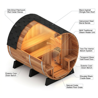 6-Person Patchworkred Cedar Traditional Steam Barrel Sauna — How It Works