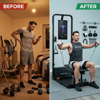 AI Smart Home Gym, All-In-One Digital Weight Workout Machine for Squat, Strength, Cardio, HIIT — Before & After