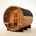 Traditional Steam Sauna Crafted for Premium Relaxation, Red Cedar Construction, 6-Person Capacity, Exterior Benches